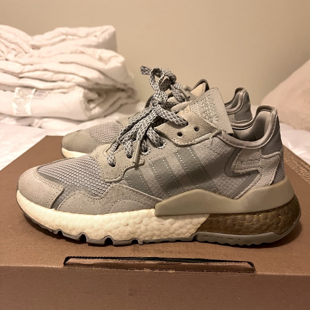 Adidas Nite Jogger Grey Two Gold Metallic